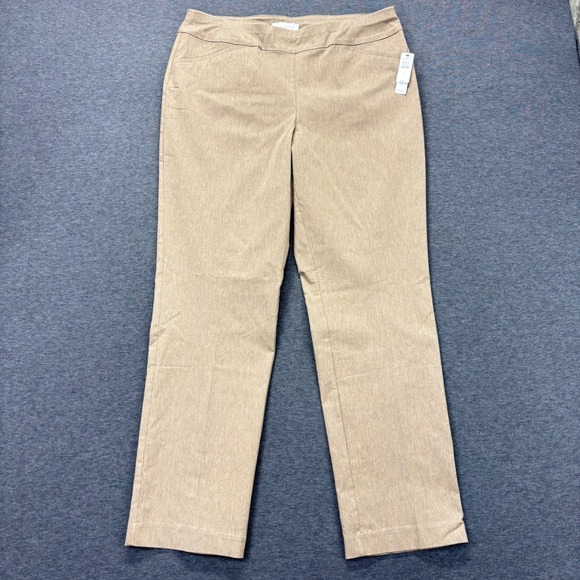 Talbots Pants - Talbots Pants Womens 14 Beige Pull On Straight Leg Stretch Rayon Blend NEW